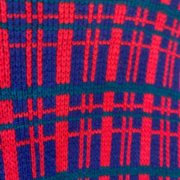 Vintage Ashley Hill Plaid Knit Cardigan Sweater Large Gold Buttons 80s/90s Retro - Picture 6 of 6